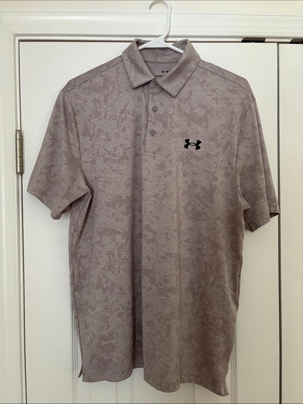 Men’s Under Armour Taupe Camouflage Playoff Polo
